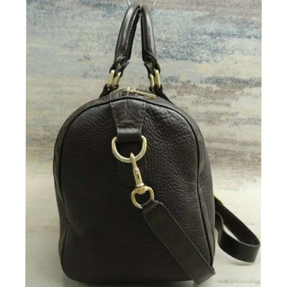 100% Authentic Gucci Boston Brown Leather Satchel Bag - Picture 4 of 12